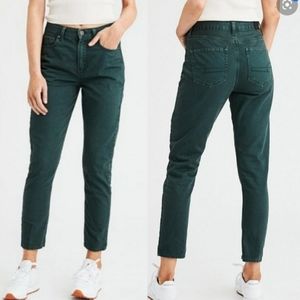 Army/Deep green American Eagle mom jeans